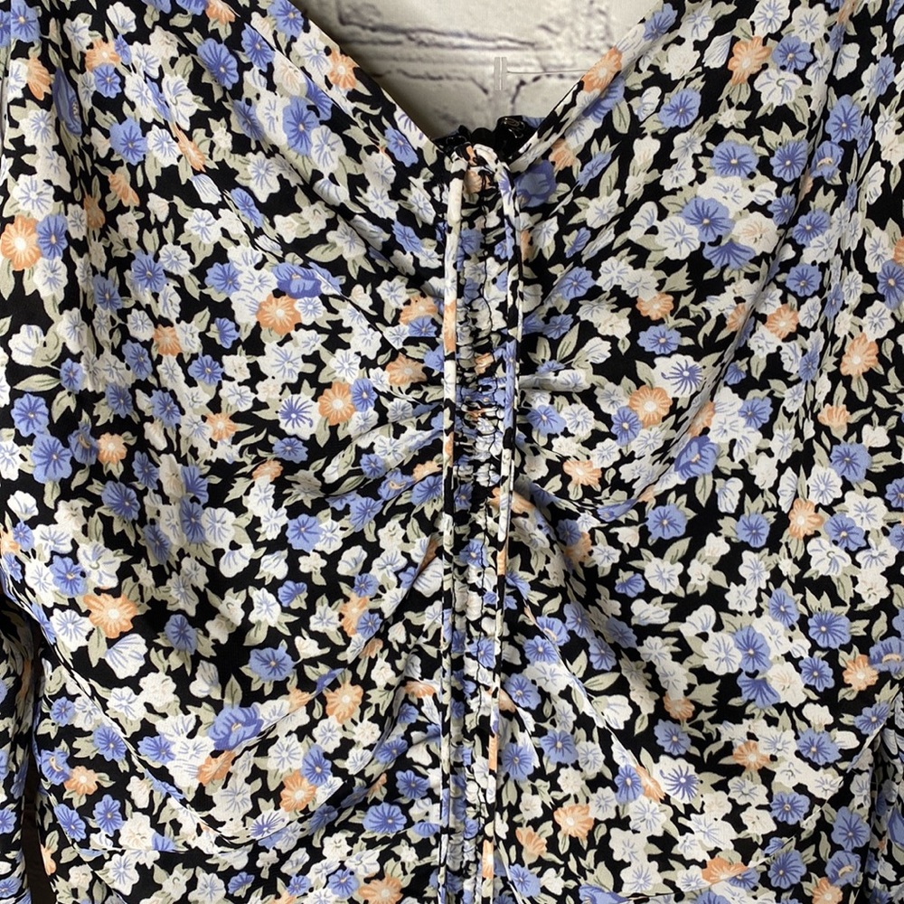 Fore Collection Floral Ruched Mini Dress - Picture 4 of 12